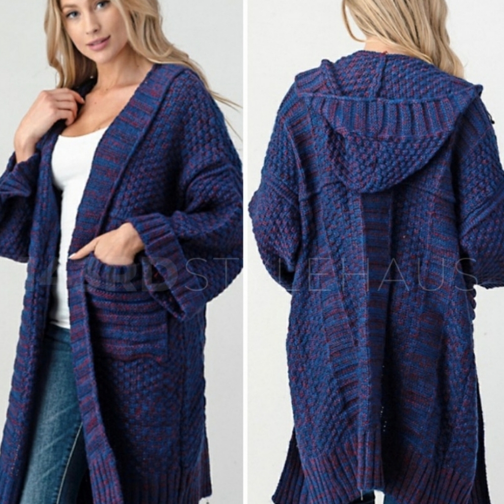 Shop the Trends thick wool blend cardigan one size